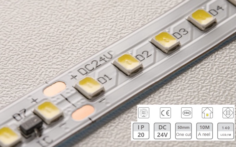 24V-10mm-140D állandó áram alacsony feszültségű fénycsík